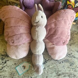 Jellycat Beatrice Butterfly Pink a Plush Stuffed Animals Authentic NWT. 10”.